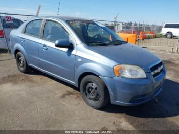  Salvage Chevrolet Aveo