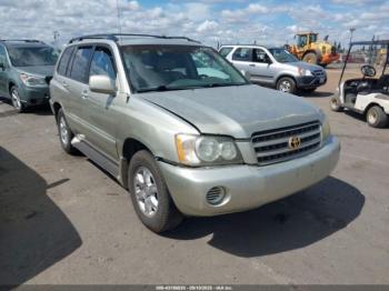 Salvage Toyota Highlander