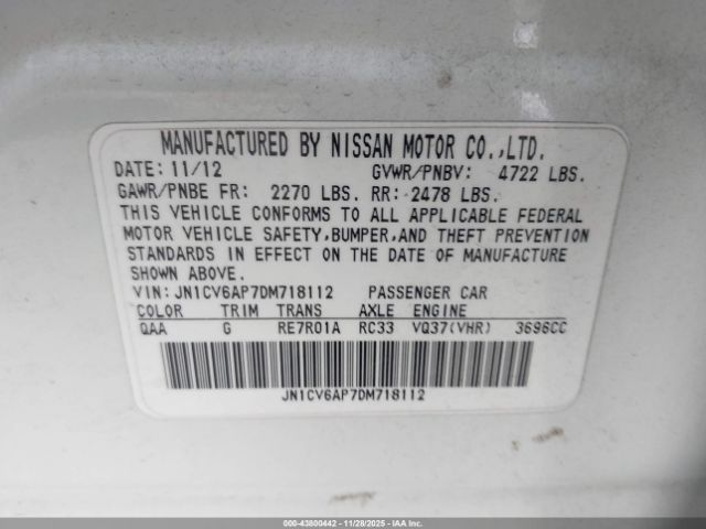 INFINITI G37 Journey Image 9