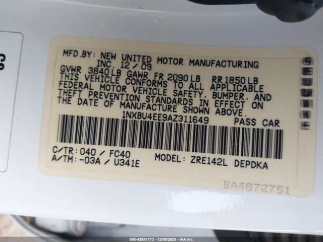 Toyota Corolla Le Image 8